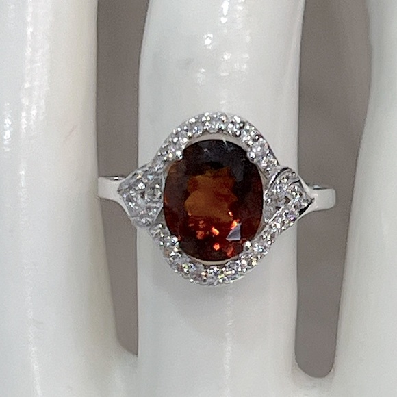 Red Citrine Sterling Silver Ring - Picture 9 of 12